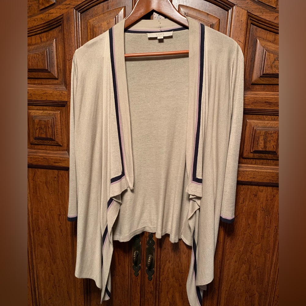 Loft tan open high low jacket / cover up Size M